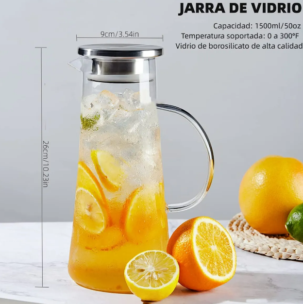 Foto 5 pulgar | Juego Xtellar Jarra De Vidrio Agua Caliente/fría 1.4l*2 Con Cuchara