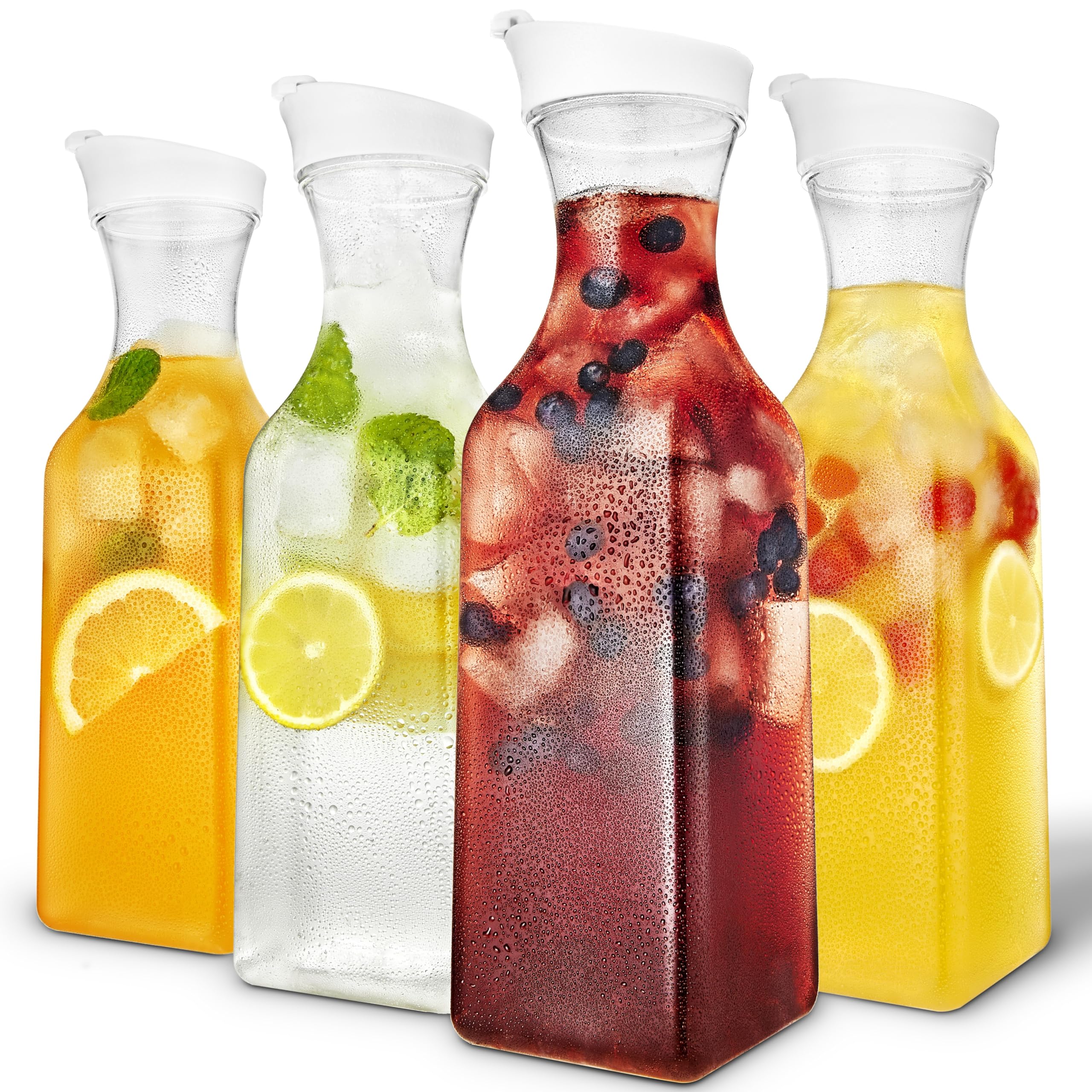 Foto 1 | Jarra de Plástico Stock Your Home 1,5 L con Tapa 4 Piezas - Venta Internacional