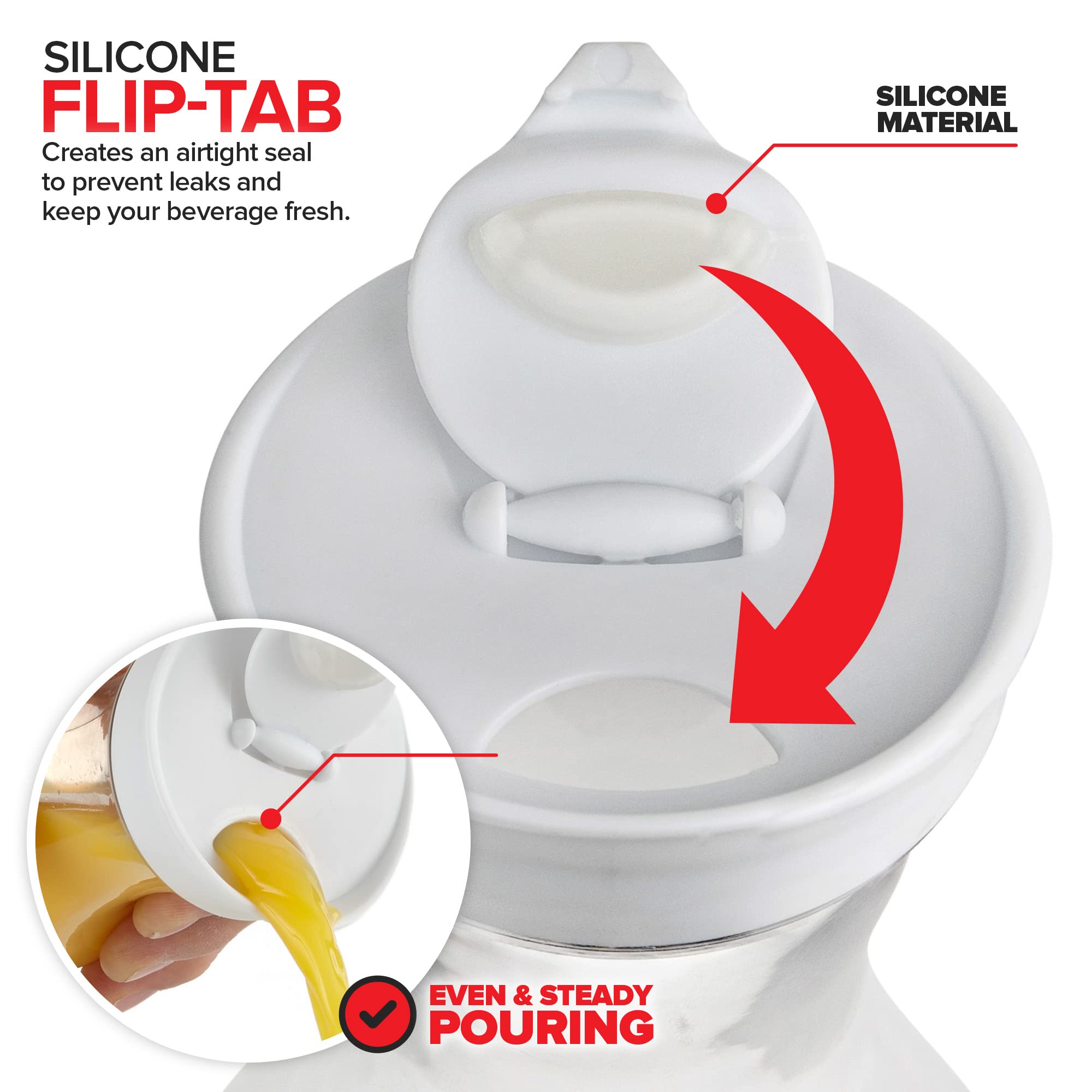 Foto 6 | Jarra de Plástico Stock Your Home 1,5 L con Tapa 4 Piezas - Venta Internacional
