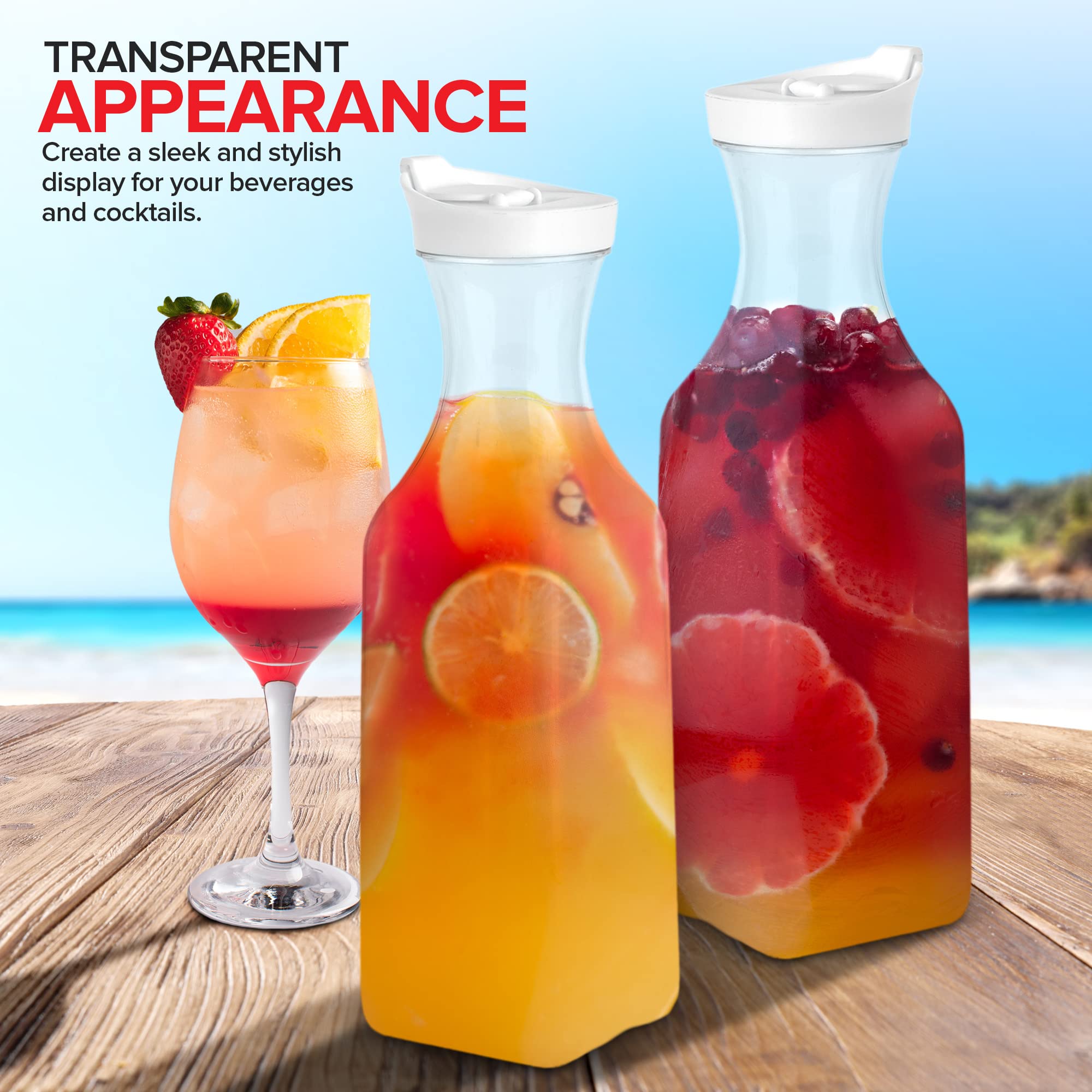 Foto 7 | Jarra de Plástico Stock Your Home 1,5 L con Tapa 4 Piezas - Venta Internacional
