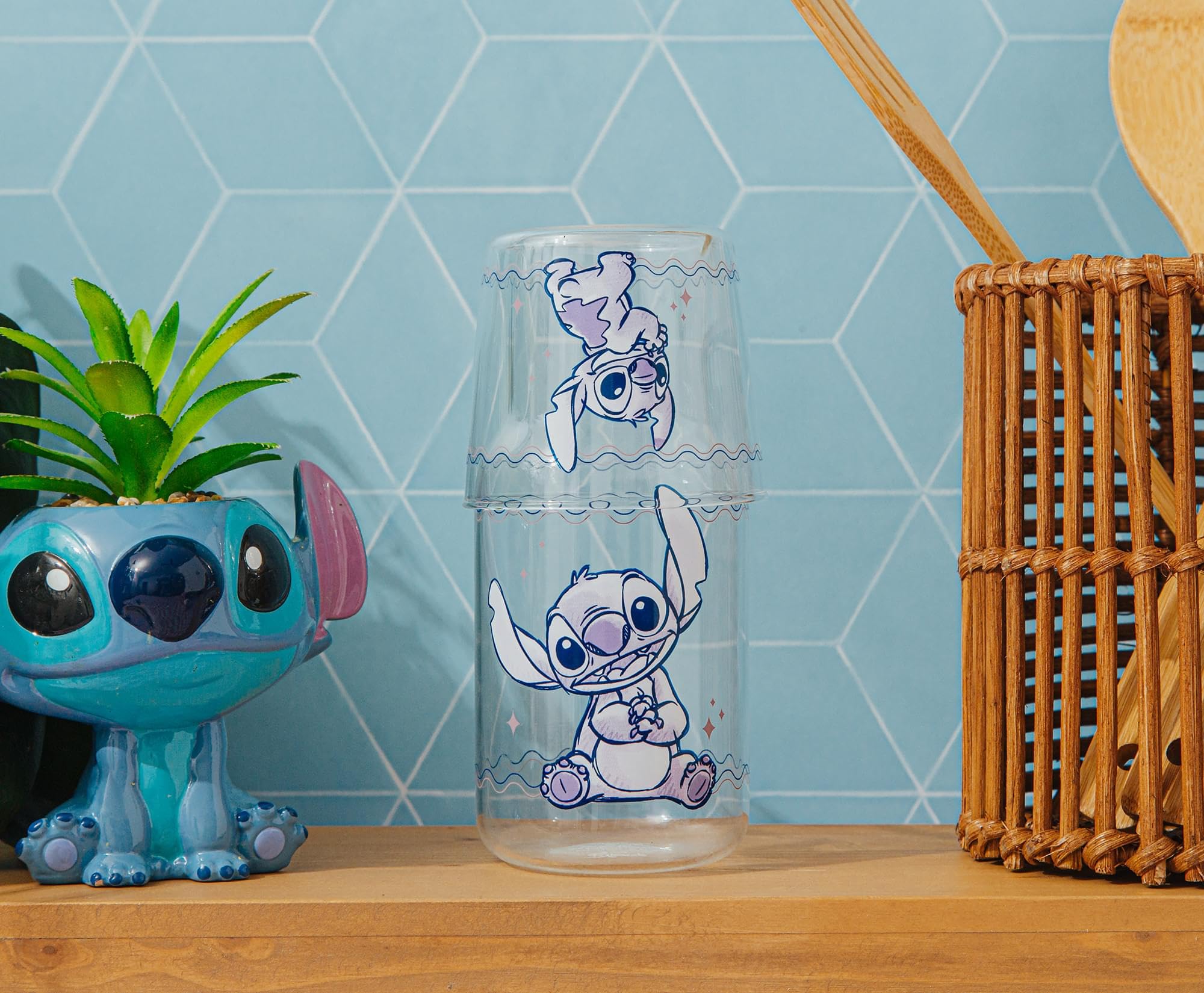 Foto 5 pulgar | Set de Jarra y Taza de Cristal Disney Lilo & Stitch 530 ml/240 ml - Venta Internacional