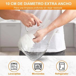 Foto 3 | Jarra De Vidrio Con Tapa De Acero Inoxidable De 2.5 Litros Eo Safe Imports Esi-20712 Transparente