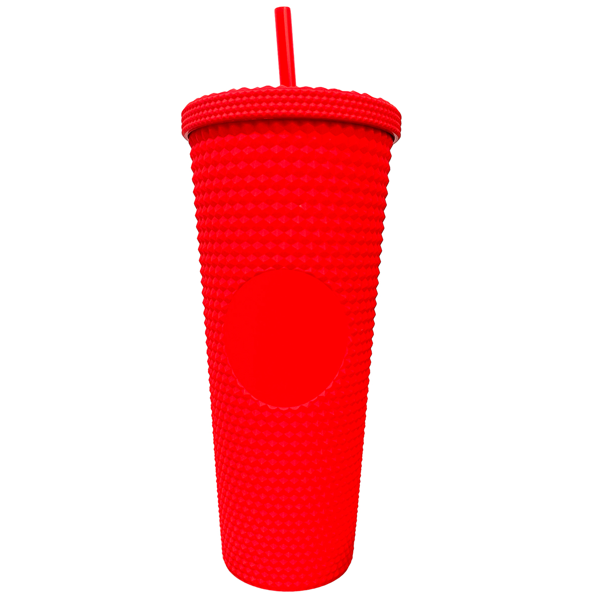 Foto 1 | Vaso Tachuelas con Popote 710 ml color Rojo