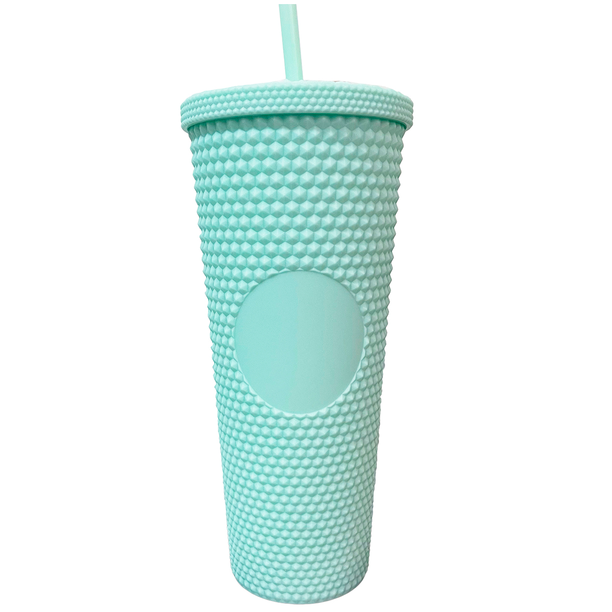 Vaso Tachuelas con Popote 710 ml color Azul