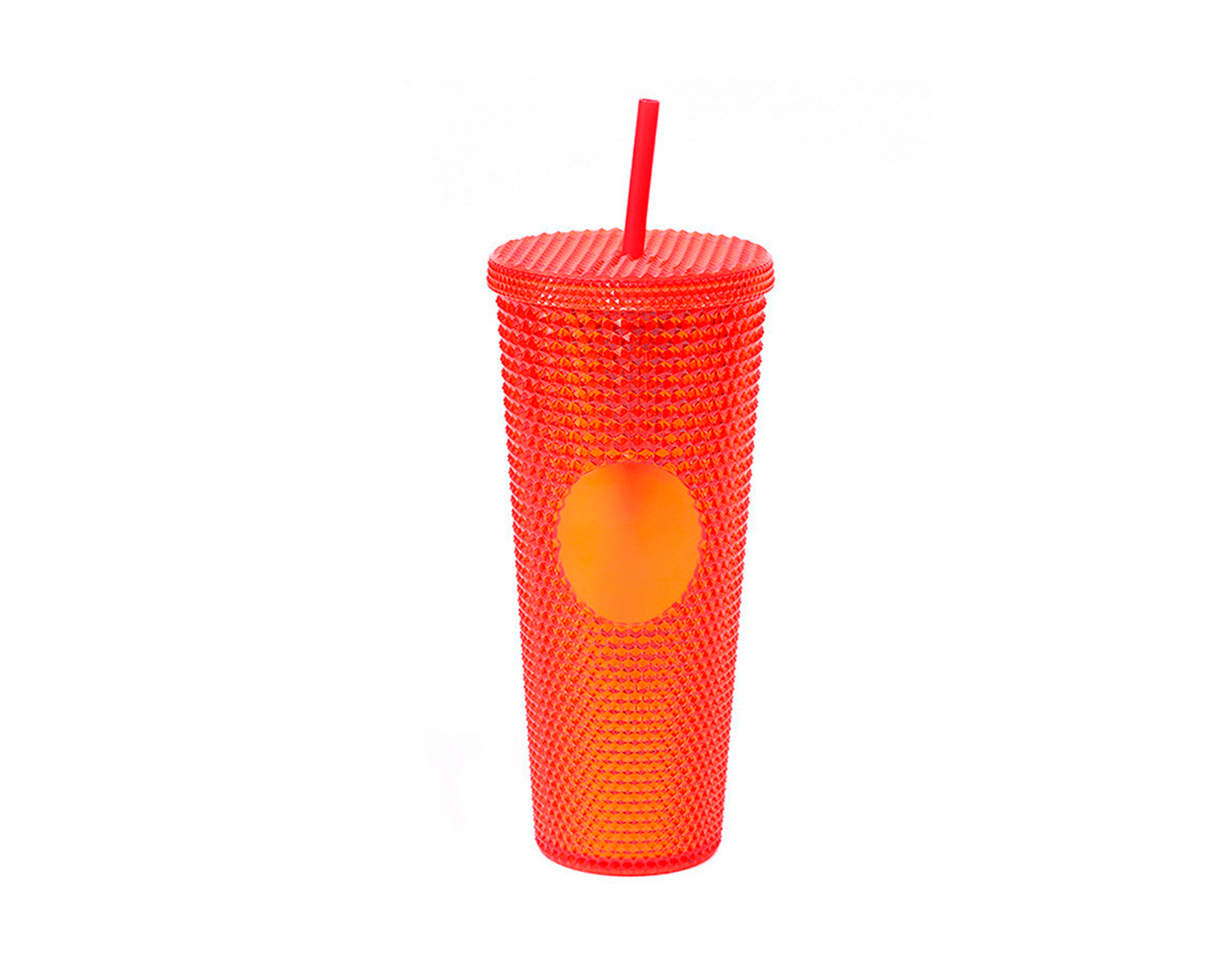 Foto 2 pulgar | Vaso con Tachuelas Brandtrendy color Rojo con Popote 710 ml