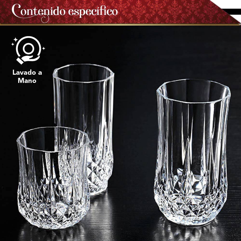 Foto 6 pulgar | Set de Vasos de Cristal CHIC FANTASY SWG2024 color Transparente 6 Piezas