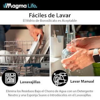 Foto 7 | Vasos de Cristal de Doble Fondo Magma Life de 200 ML Vidrio Térmico 4 PZAS Ideal para Capuchino Té o Vino