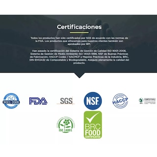 Foto 3 | Tapa De Pla Para Vaso Térmico De 8 Oz 500 Unidades Bio Kanogo Green