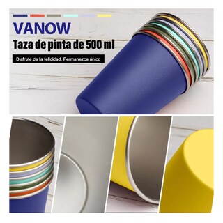 Foto 4 | Vasos de Acero Inoxidable Belug Apilables Multicolor 500 ml 6 Piezas