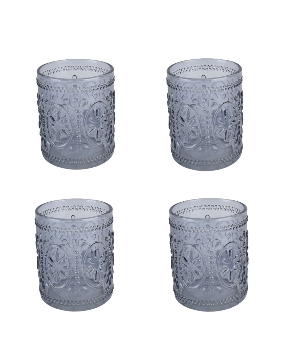 Juego De 4 Vasos Guinea Azul Zense