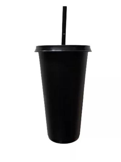 Vasos con Tapa y Popote 24 oz