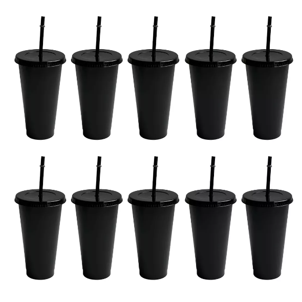 Vasos Reutilizables Wünd Negros 10 Piezas