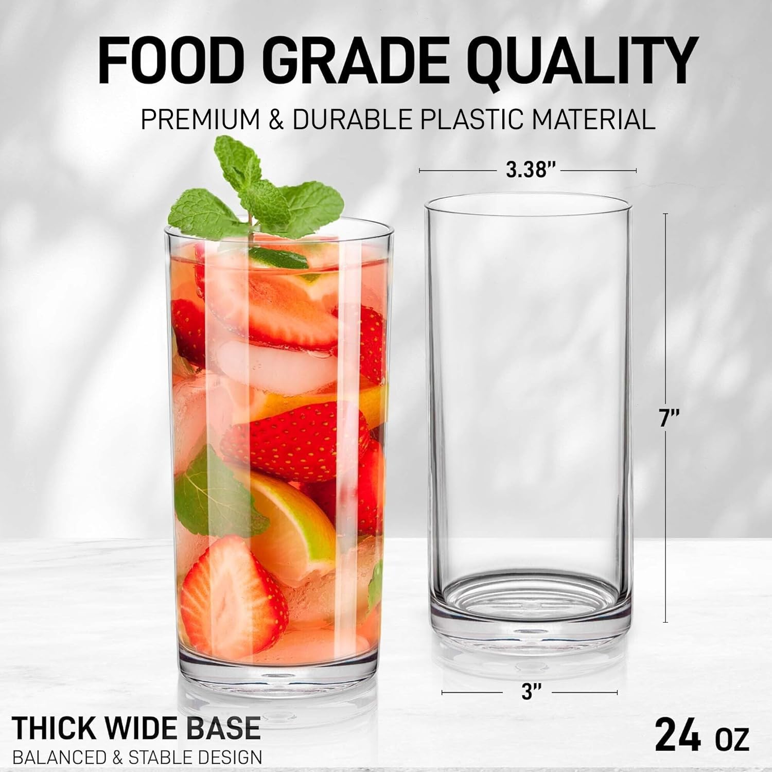 Foto 5 pulgar | Vasos Zulay Kitchen Acrílico 700 Ml 6 Unidades - Venta Internacional
