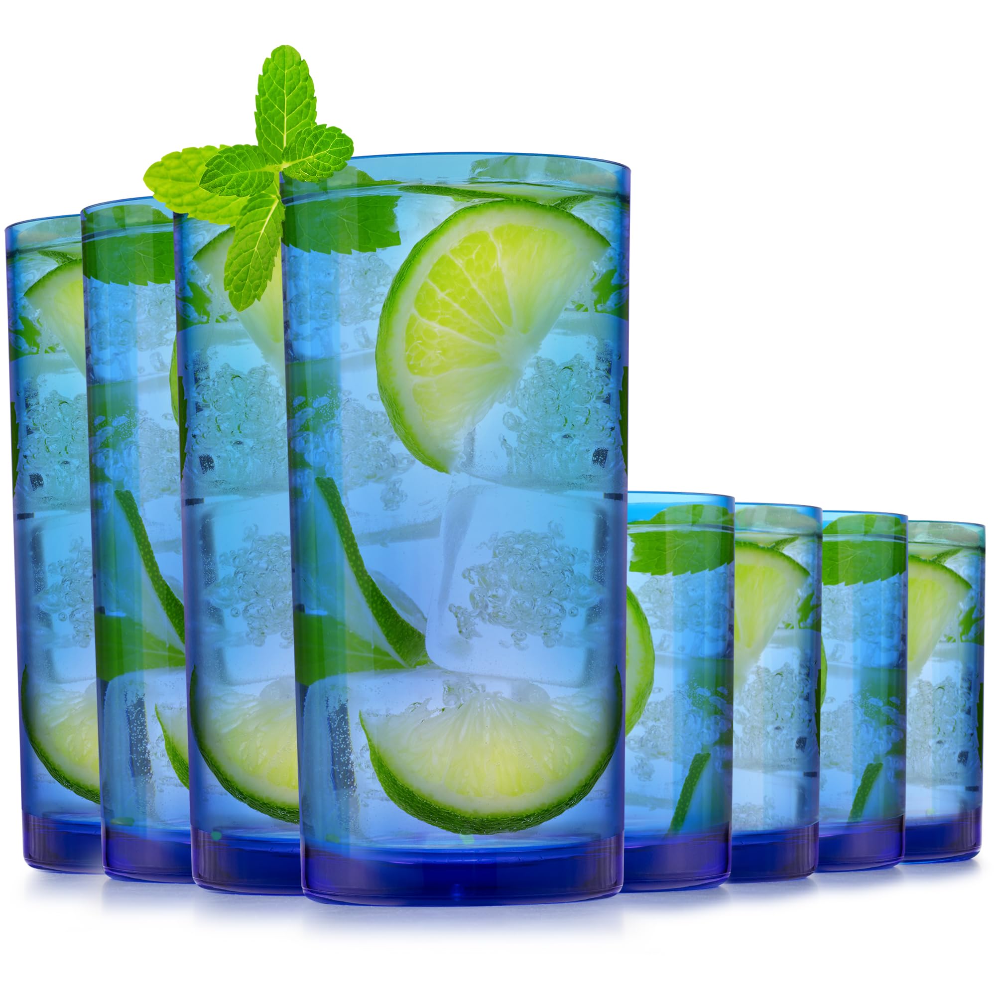 Foto 1 | Vasos Acrílicos Zulay Kitchen De Drinkware 8 Unidades Azu - Venta Internacional