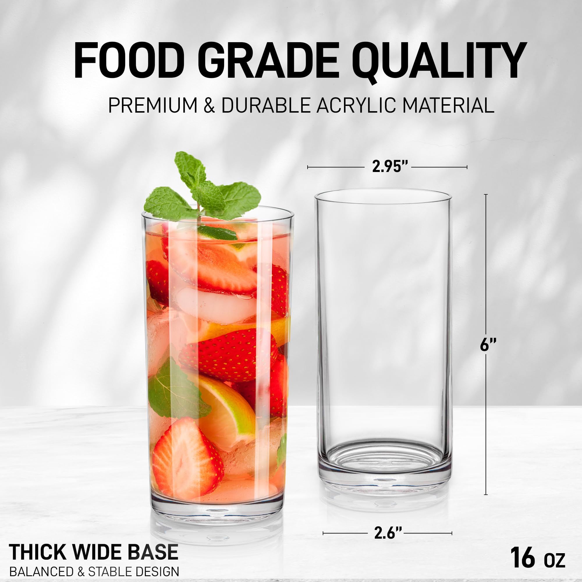 Foto 5 pulgar | Vasos Acrílicos Zulay Kitchen 6 Unidades 480 Ml - Venta Internacional