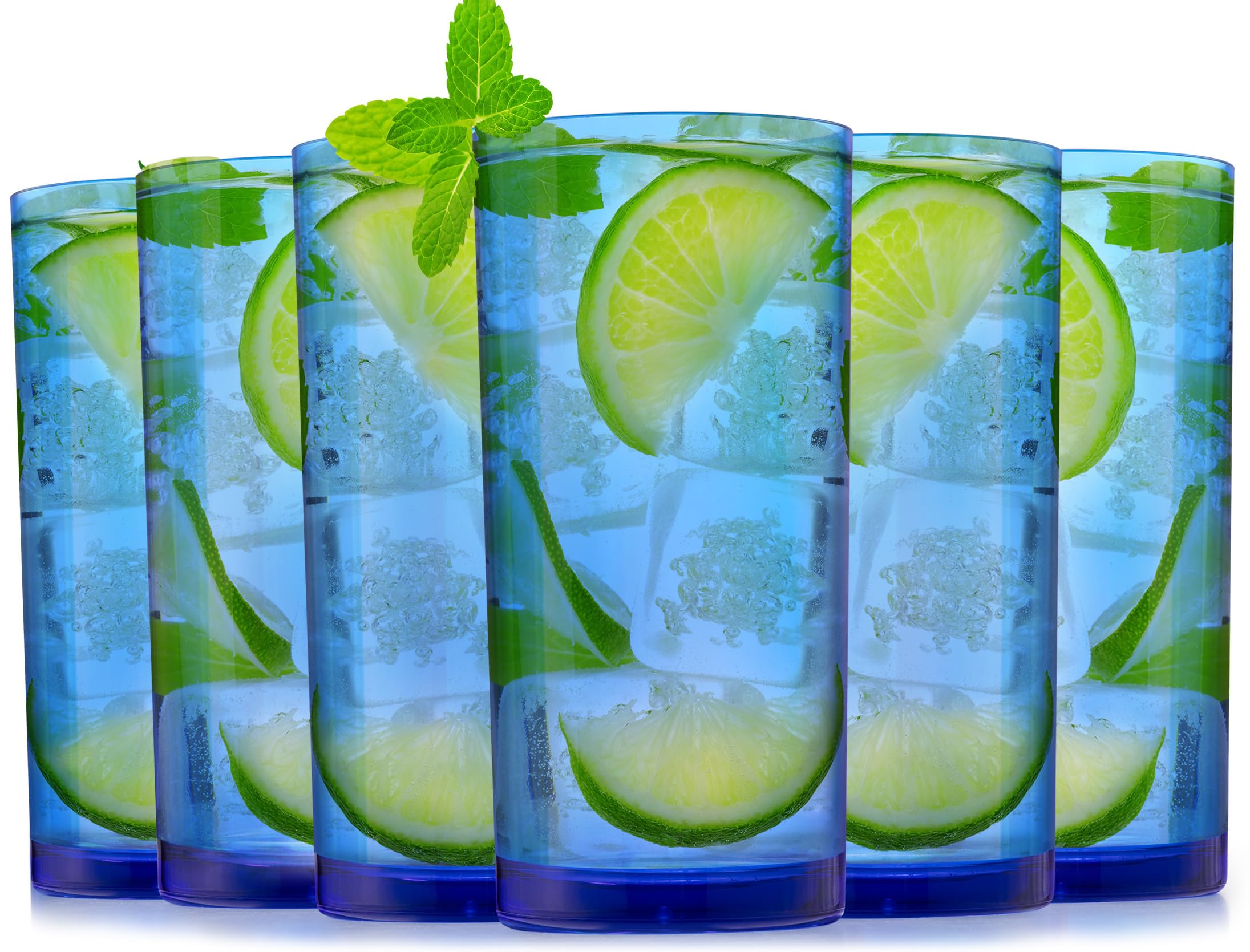 Foto 1 | Vasos Acrílicos Zulay Kitchen Drinkware 720 Ml 6 Unidades Azul - Venta Internacional