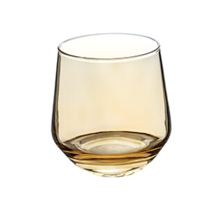 Foto 2 | Set De 6 Vasos Transparentes Ámbar 370 Ml– Estilo Moderno Y Acabado Cálido