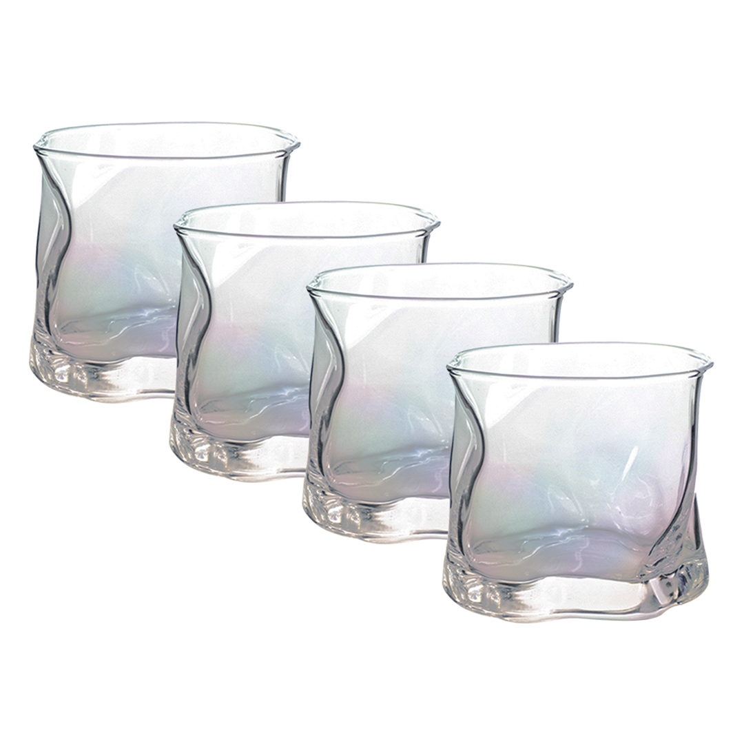 Foto 2 pulgar | Set De 4 Vasos Electrochapados Tornasol 450 Ml Grande– Un Toque Exclusivo Y Elegante