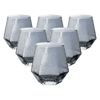 Foto 1 | Set De 6 Vasos De Cristal Hexagonales Humo – Forma Exclusiva Y Color Refinado