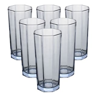 Foto 1 | Set De 6 Vasos Transparentes Azules – Diseño Sofisticado Y Vibrante