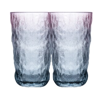 Foto 1 | Set De 2 Vasos De Cristal Rosa/azul Kb047-2 – Diseño Colorido Y Elegante