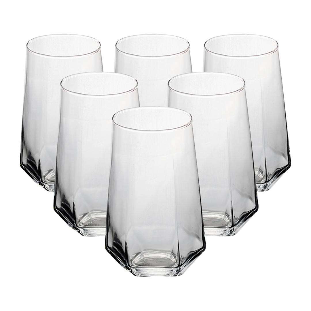 Foto 2 pulgar | Set De 6 Vasos De Cristal Geometrico – Diseño Elegante Y Funcional