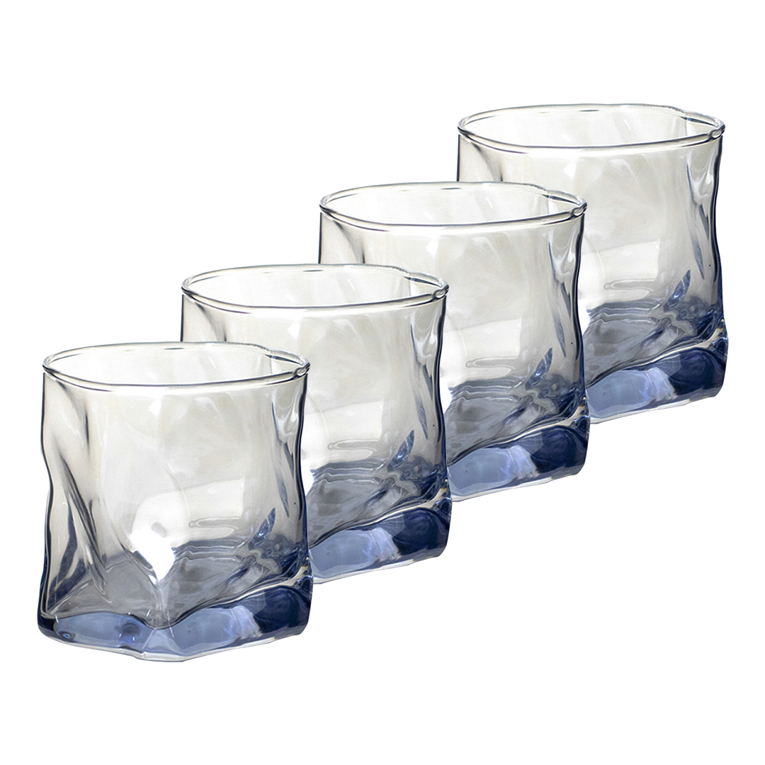 Foto 2 pulgar | Set De 4 Vasos Electrochapados Azul 300 Ml – Un Toque Exclusivo Para Tu Mesa