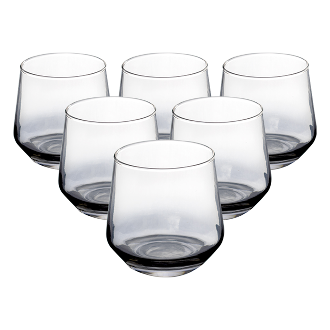 Foto 1 | Set De 6 Vasos De Cristal Humo Transparente – Perfectos Para Cada Ocasión