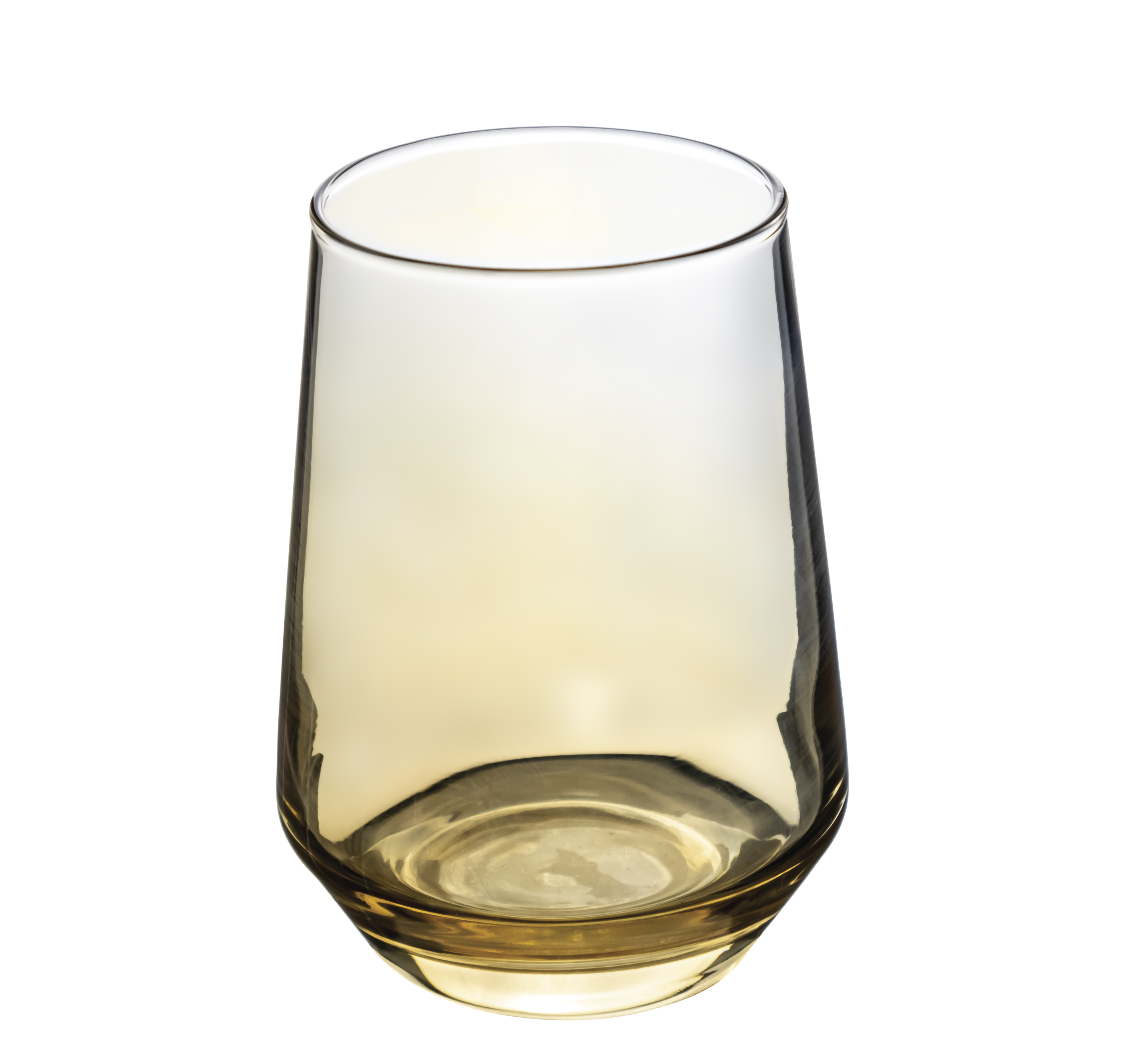Foto 3 pulgar | Set De 6 Vasos Transparentes Ámbar 390 Ml– Estilo Moderno Y Acabado Cálido