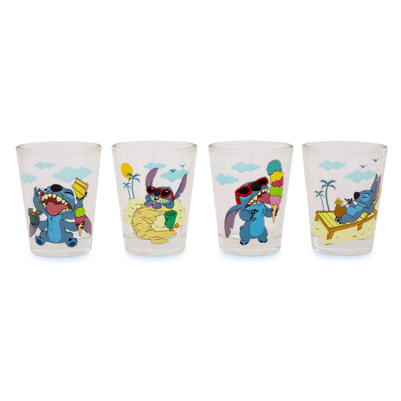 Foto 1 | Set de Mini Tazas de Cristal Disney Lilo & Stitch 45 ml 4 Piezas - Venta Internacional
