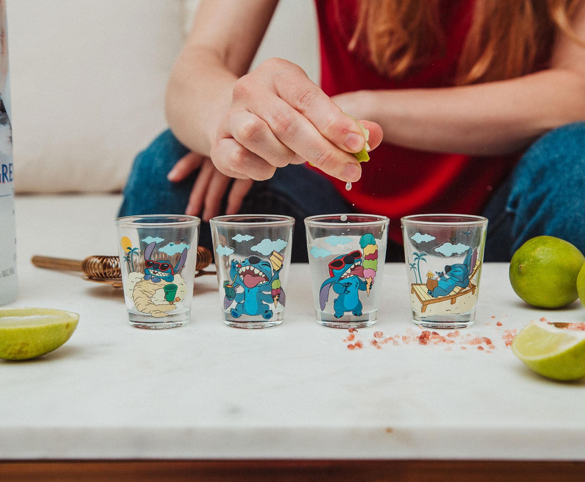 Foto 4 pulgar | Set de Mini Tazas de Cristal Disney Lilo & Stitch 45 ml 4 Piezas - Venta Internacional