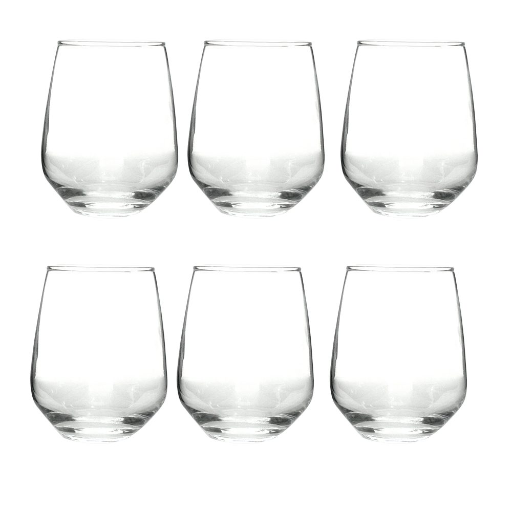 6 Vasos De Vidrio Vencort King Tipo Copa 410 Ml