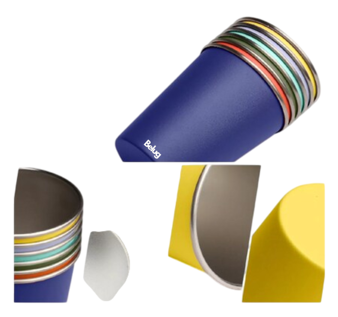 Foto 4 | Vasos De Acero Inoxidable Apilable Belug  500ml 6pack