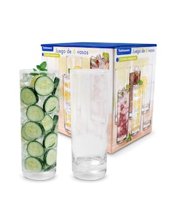 Foto 1 | Set De 6 Vasos De Vidrio Jaiboleros 310 Ml