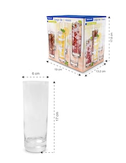 Foto 5 | Set De 6 Vasos De Vidrio Jaiboleros 310 Ml