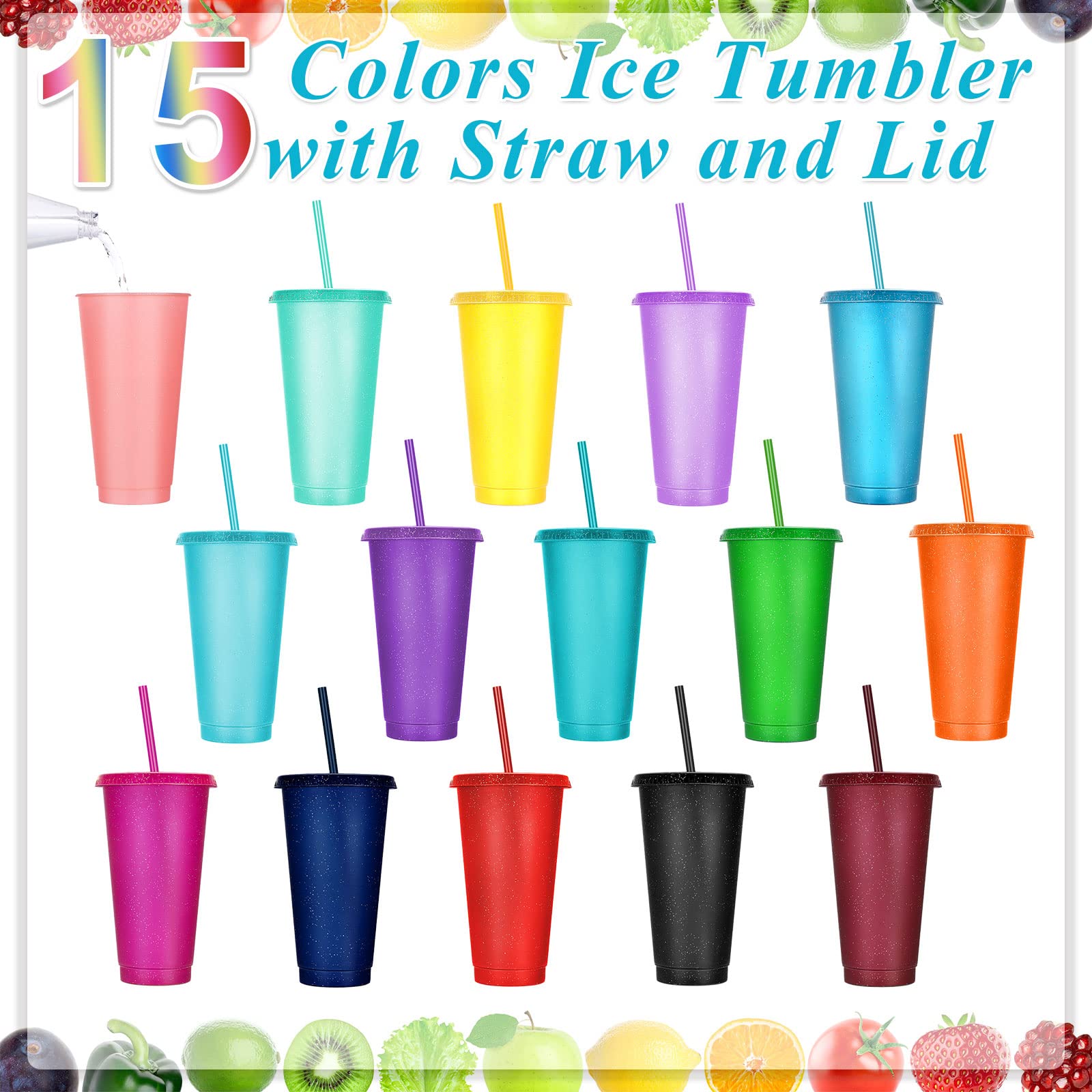 Foto 4 pulgar | Vasos de Plástico Honeydak 800 ml 15 Unidades - Venta Internacional