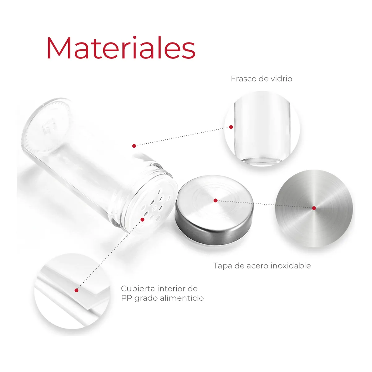 Foto 5 | Especiero Redondo Giratorio De Acero Inoxidable 20 Frascos De Cristal Lab.g Plata