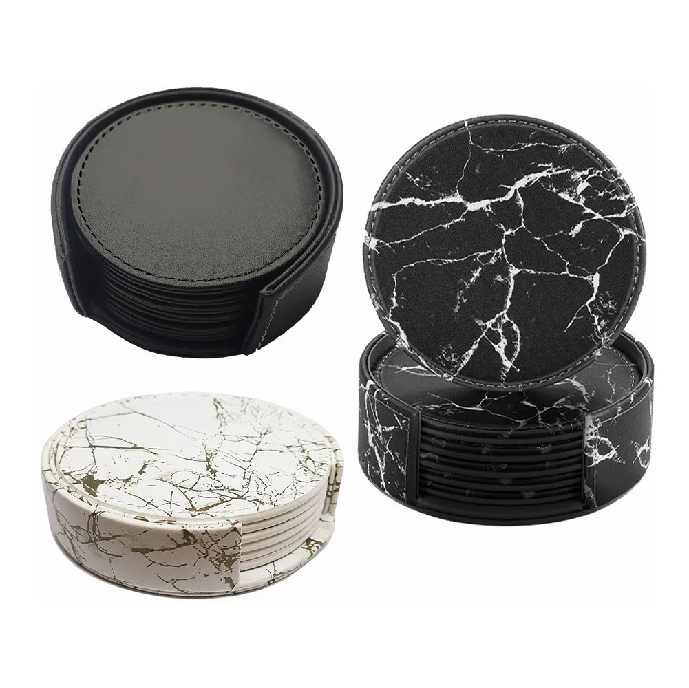 Foto 3 pulgar | 7 Pcs Porta Vasos Belug  Tmesa Negro Marmol