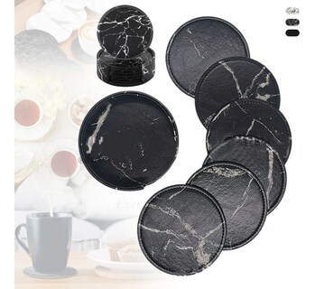 Foto 3 | 7 Pcs Porta Vasos Belug Tmesa Negro Marmol