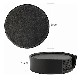 Foto 5 | 7 Pcs Porta Vasos Belug Tmesa Negro Marmol