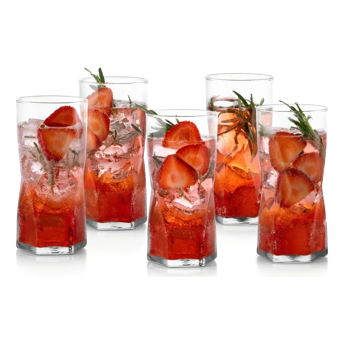 Foto 4 pulgar | Juego De 6 Vasos De Vidrio Modernos 465ml  Eo Safe Imports Esi-20720 Transparente