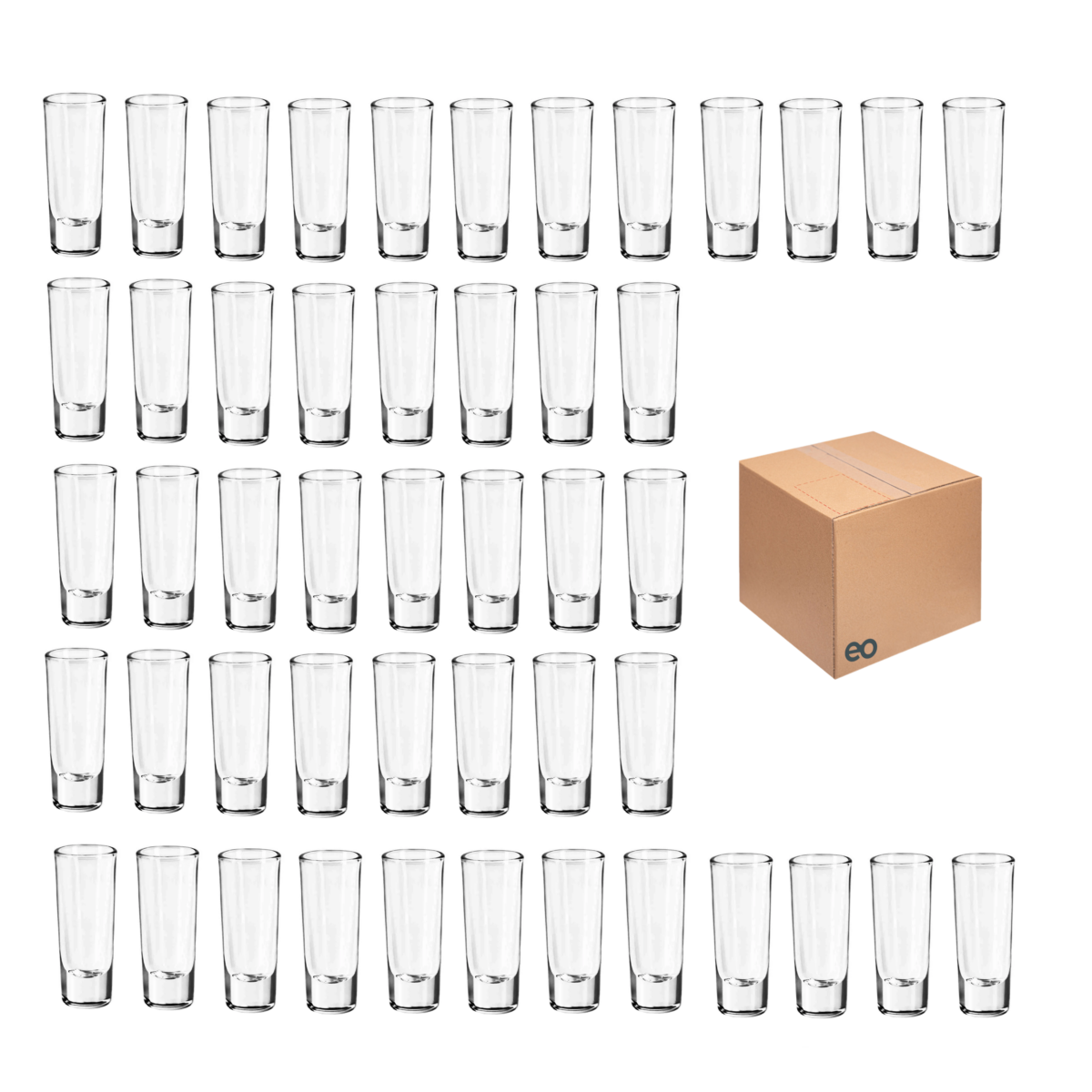 Foto 2 pulgar | Caja De 48 Tequileros 59 Ml Vidrio Eo Safe Imports Esi-20725 Transparente