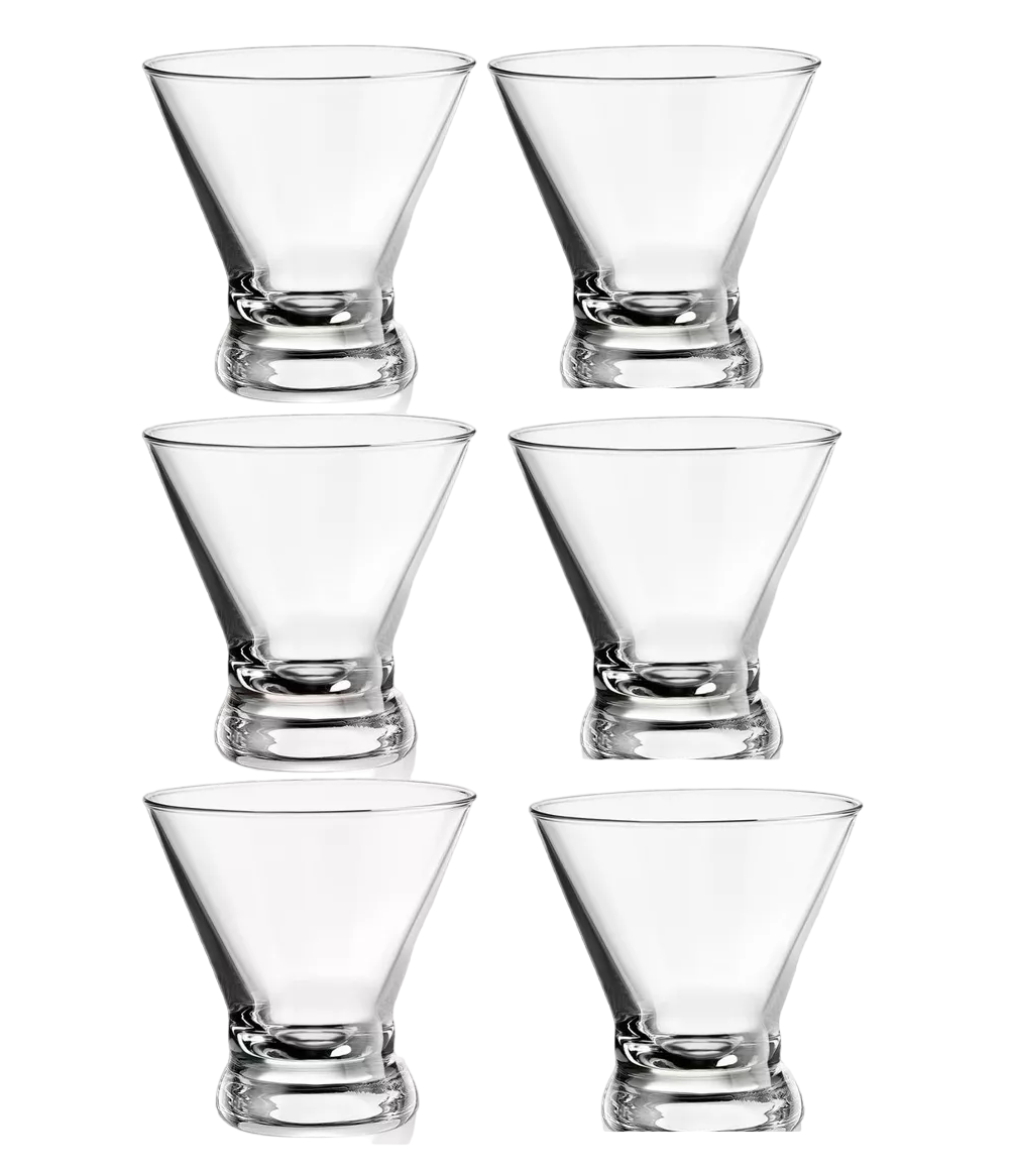 Juego de Vasos de Vidrio Belug Transparente para Martini 270 ml 6 Piezas