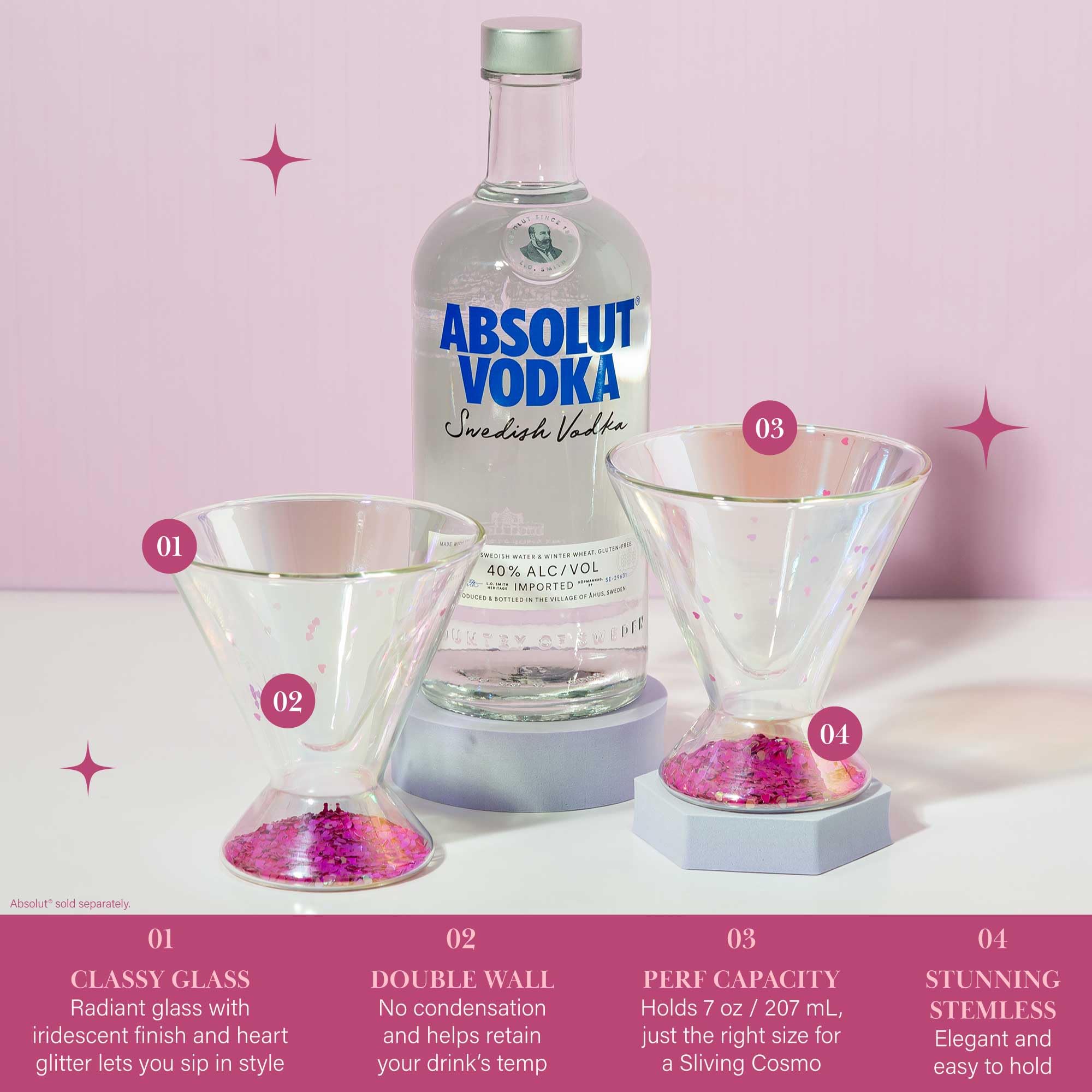 Foto 3 pulgar | Juego De Vasos Martini Paris Hilton Double Wall, 207 Ml, 7 Oz, 2 Piezas - Venta Internacional.