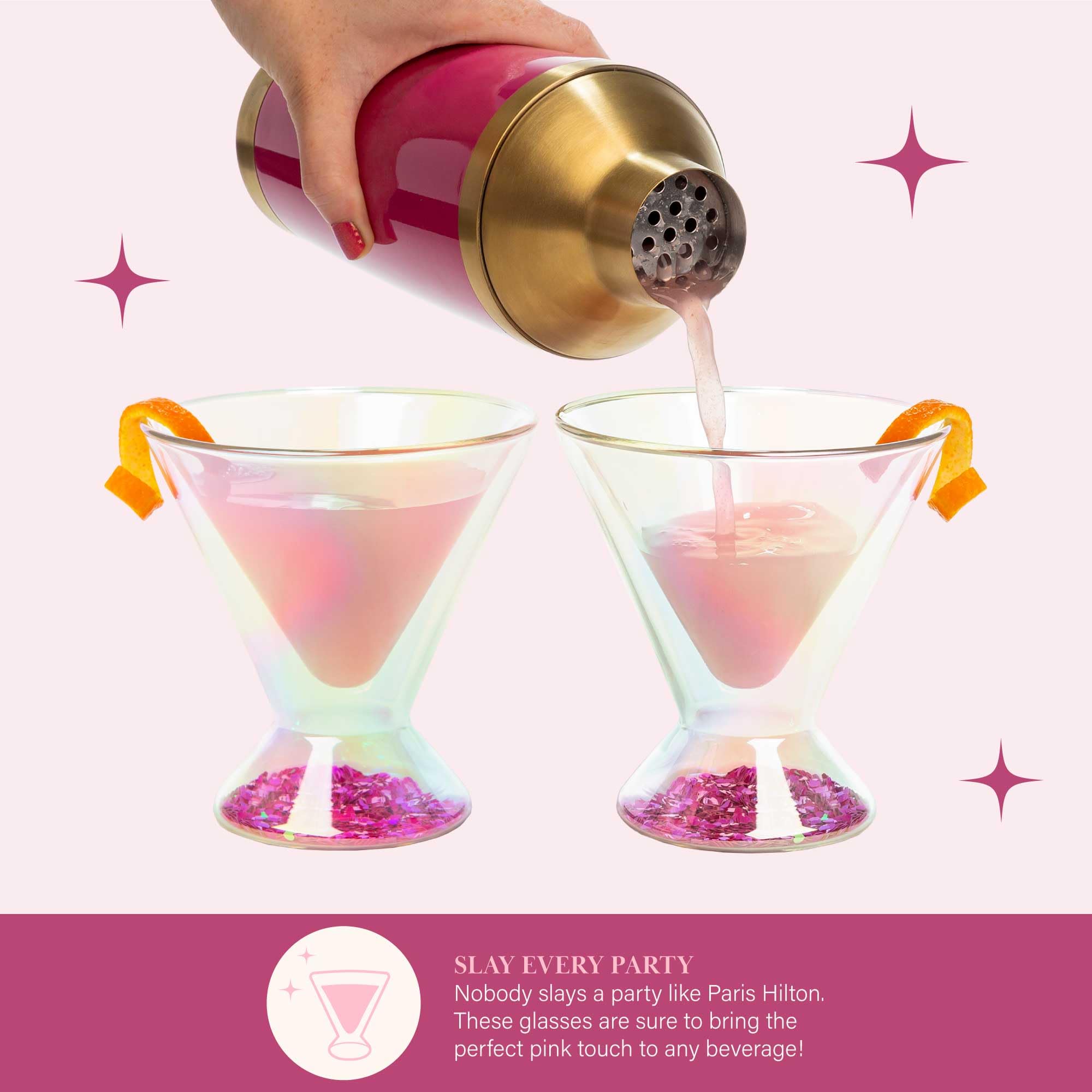 Foto 6 pulgar | Juego De Vasos Martini Paris Hilton Double Wall, 207 Ml, 7 Oz, 2 Piezas - Venta Internacional.