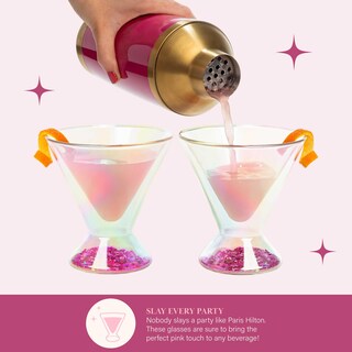 Foto 5 | Juego De Vasos Martini Paris Hilton Double Wall, 207 Ml, 7 Oz, 2 Piezas - Venta Internacional.