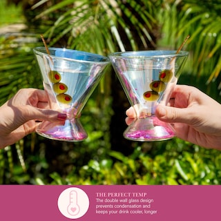 Foto 6 | Juego De Vasos Martini Paris Hilton Double Wall, 207 Ml, 7 Oz, 2 Piezas - Venta Internacional.