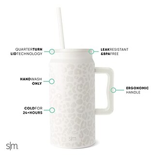 Foto 2 | Venta Internacional - Taza Simple Modern Trek De 1,5 Litros Con Asa Y Tapa Con Pajita