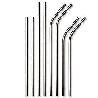 Foto 2 | Venta Internacional - Pajitas Reutilizables De Acero Inoxidable, Paquete De 8 Unidades, Sencillas Y Modernas