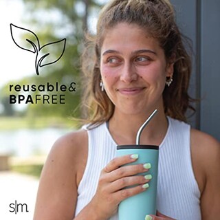 Foto 4 | Venta Internacional - Pajitas Reutilizables De Acero Inoxidable, Paquete De 8 Unidades, Sencillas Y Modernas